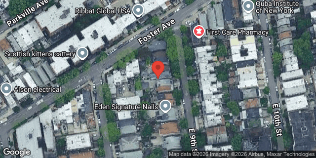 Aerial map of 726 EAST 9 STREET, Brooklyn