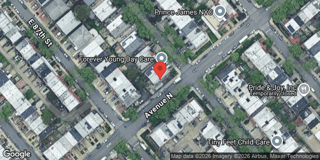 Aerial map of 1382 EAST 88 STREET, Brooklyn