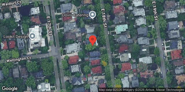 Aerial map of 808 EAST 18 STREET, Brooklyn