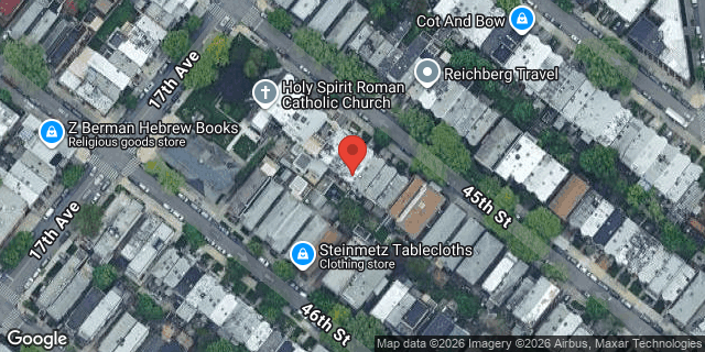 Aerial map of 1728 45 STREET, Brooklyn