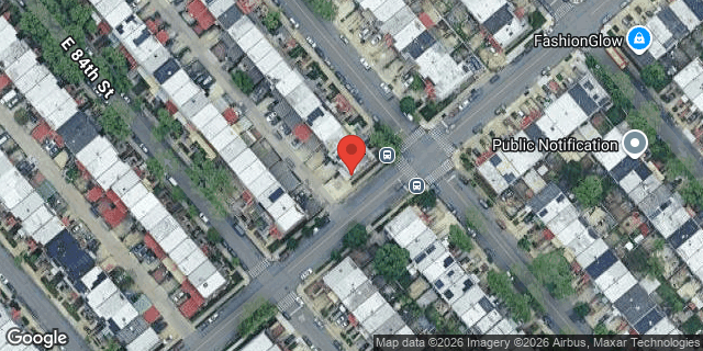 Aerial map of 1278 EAST 85 STREET, Brooklyn