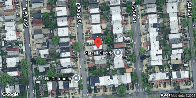 Aerial map of 1177 EAST 52 STREET, Brooklyn