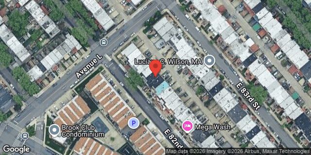 Aerial map of 1215 EAST 82 STREET, Brooklyn