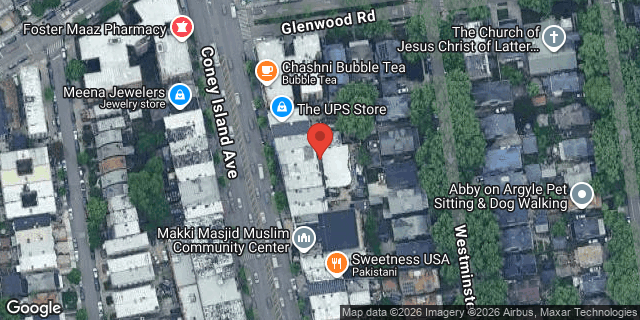Aerial map of 1075 CONEY ISLAND AVENUE, Brooklyn