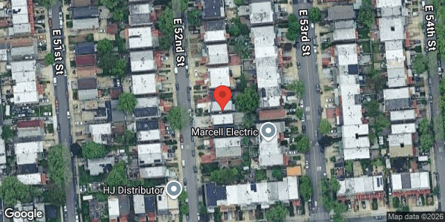 Aerial map of 1173 EAST 52 STREET, Brooklyn