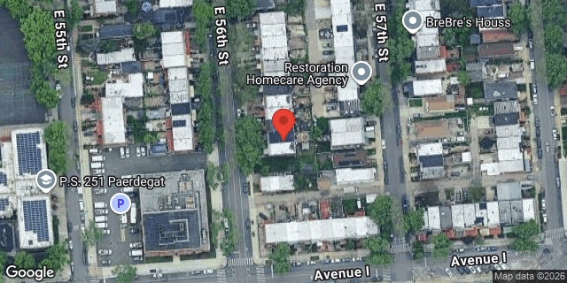 Aerial map of 1017 EAST 56 STREET, Brooklyn