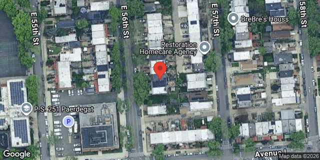 Aerial map of 1015 EAST 56 STREET, Brooklyn