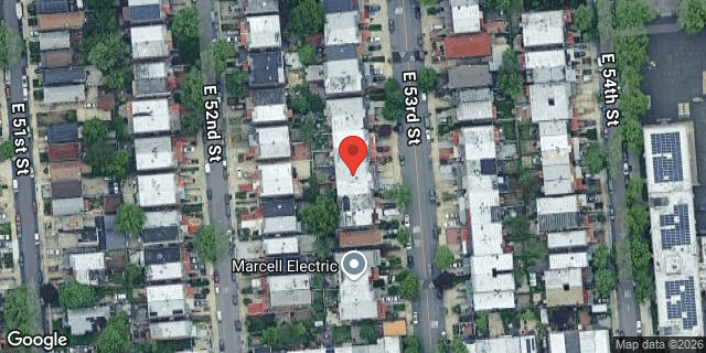 Aerial map of 1128 EAST 53 STREET, Brooklyn