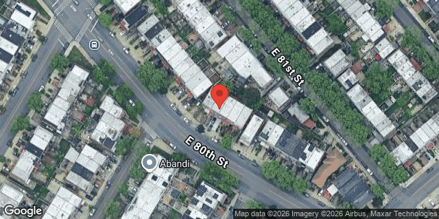 Aerial map of 1137 EAST 80 STREET, Brooklyn