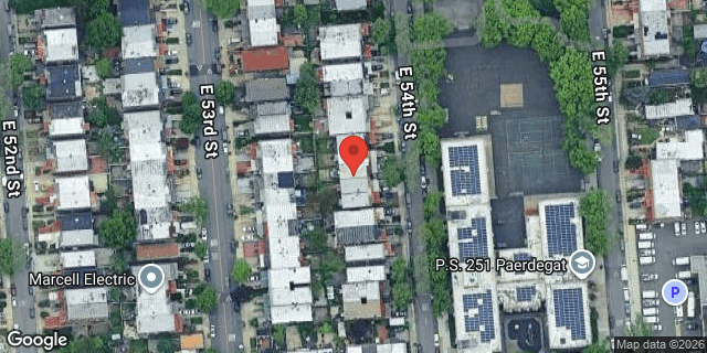 Aerial map of 1082 EAST 54 STREET, Brooklyn