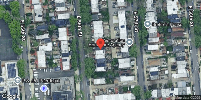 Aerial map of 1009 EAST 56 STREET, Brooklyn
