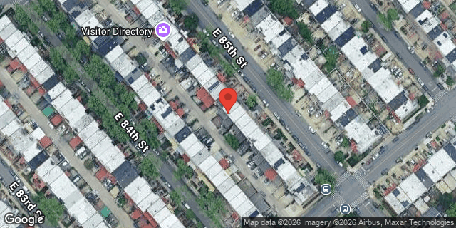 Aerial map of 1254 EAST 85 STREET, Brooklyn