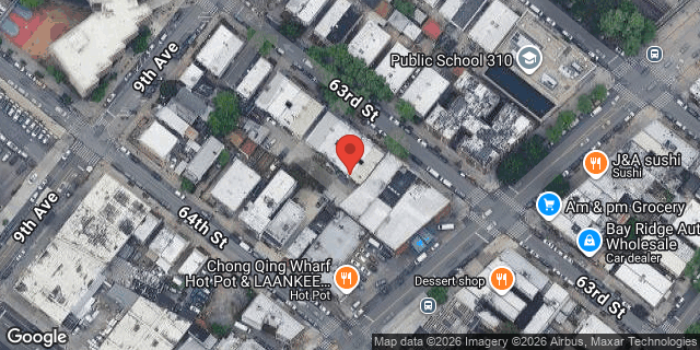 Aerial map of 930 63 STREET, Brooklyn