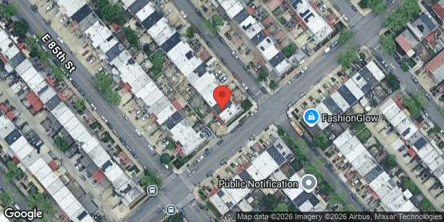Aerial map of 1278 EAST 86 STREET, Brooklyn