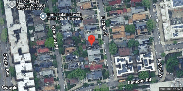 Aerial map of 826 EAST 22 STREET, Brooklyn