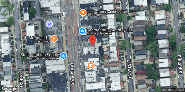 Aerial map of UTICA AVENUE, Brooklyn