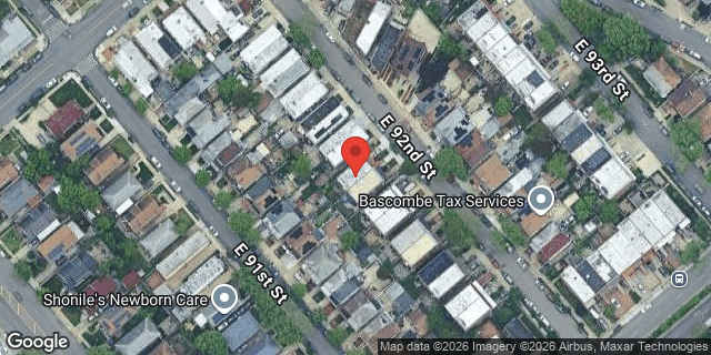 Aerial map of 1640 EAST 92 STREET, Brooklyn