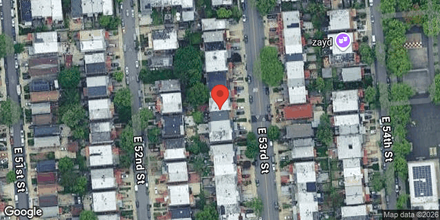 Aerial map of 1106 EAST 53 STREET, Brooklyn