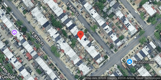 Aerial map of 1260 EAST 86 STREET, Brooklyn