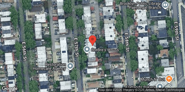 Aerial map of 847 EAST 57 STREET, Brooklyn