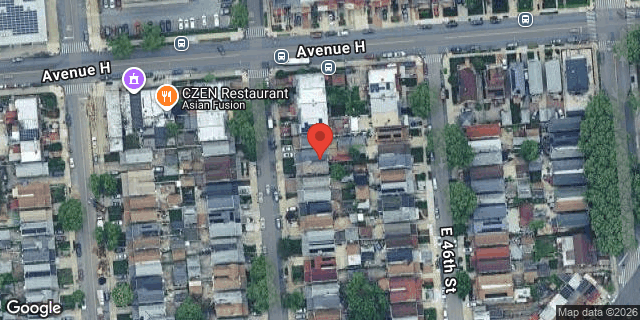 Aerial map of 1175 EAST 45 STREET, Brooklyn