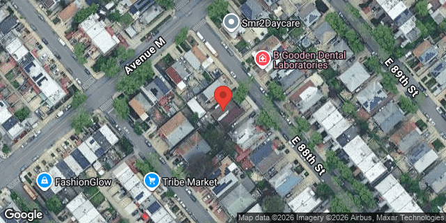 Aerial map of 1318 EAST 88 STREET, Brooklyn