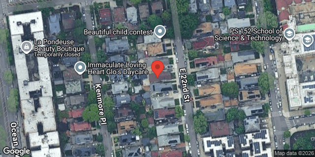 Aerial map of 812 EAST 22 STREET, Brooklyn