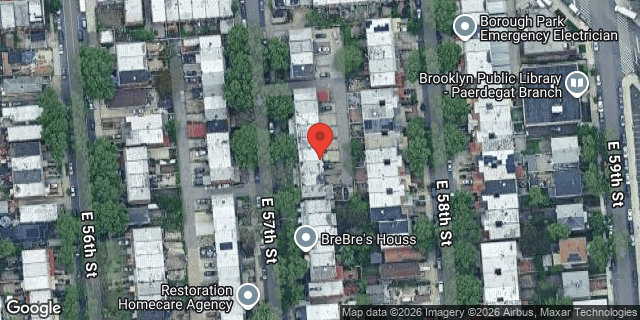 Aerial map of 835 EAST 57 STREET, Brooklyn