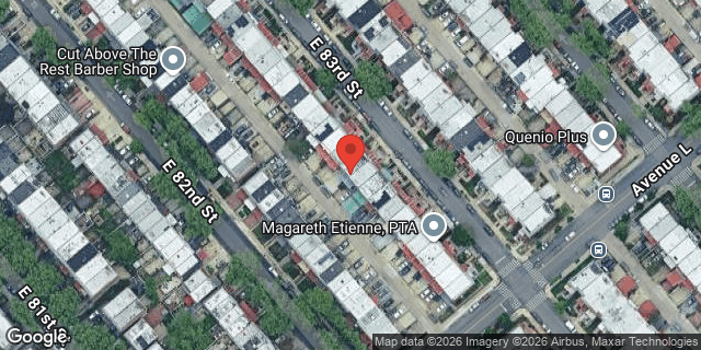 Aerial map of 1160 EAST 83 STREET, Brooklyn