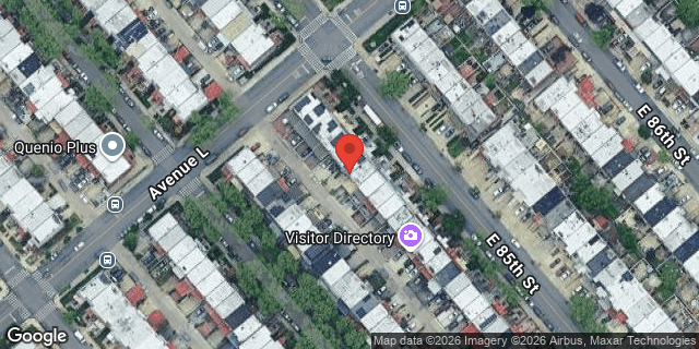 Aerial map of 1216 EAST 85 STREET, Brooklyn