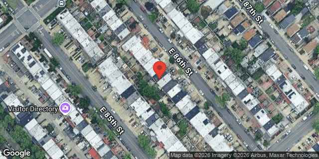 Aerial map of 1242 EAST 86 STREET, Brooklyn