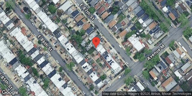 Aerial map of 1264 EAST 87 STREET, Brooklyn