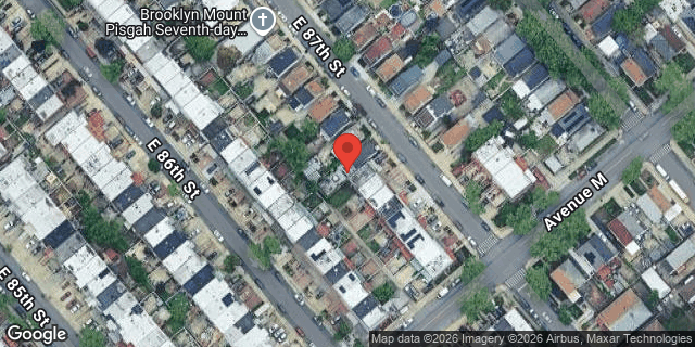 Aerial map of 1262 EAST 87 STREET, Brooklyn