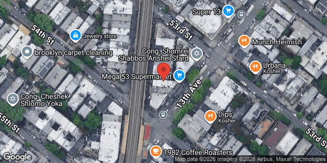 Aerial map of 5317 NEW UTRECHT AVENUE, Brooklyn