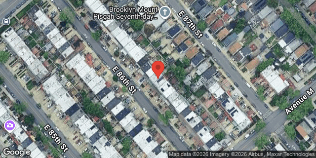 Aerial map of 1249 EAST 86 STREET, Brooklyn