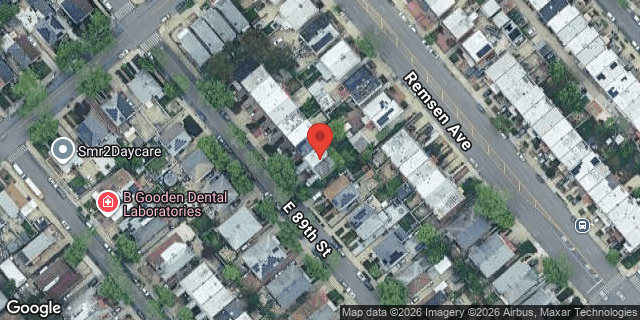 Aerial map of 1335 EAST 89 STREET, Brooklyn