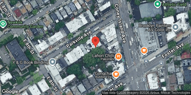 Aerial map of 336 PARKVILLE AVENUE, Brooklyn