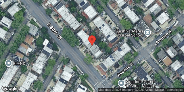 Aerial map of 1065 EAST 80 STREET, Brooklyn