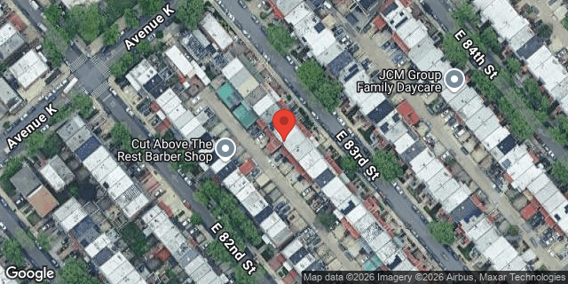 Aerial map of 1132 EAST 83 STREET, Brooklyn