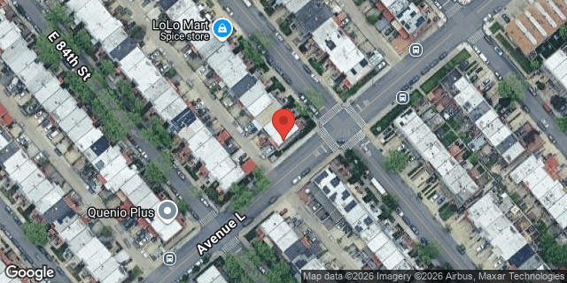 Aerial map of 1182 EAST 85 STREET, Brooklyn