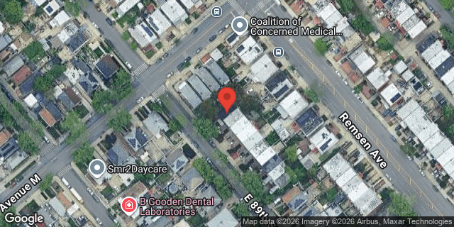 Aerial map of 1315 EAST 89 STREET, Brooklyn