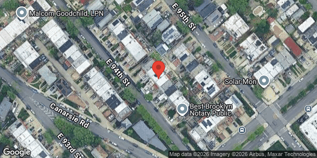 Aerial map of 1631 EAST 94 STREET, Brooklyn