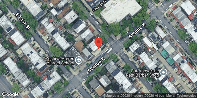Aerial map of 1084 EAST 82 STREET, Brooklyn