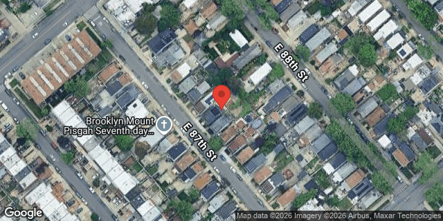 Aerial map of 1239 EAST 87 STREET, Brooklyn