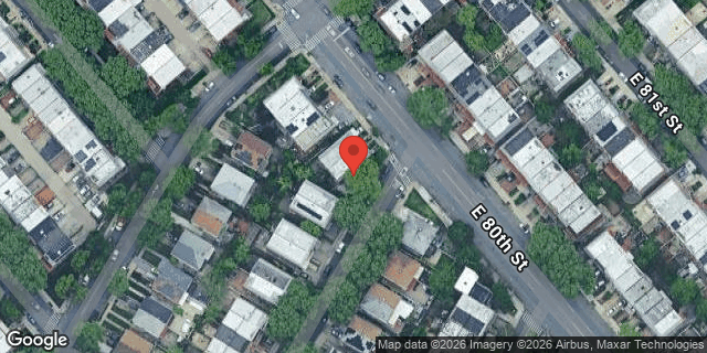 Aerial map of 1018 EAST 80 STREET, Brooklyn