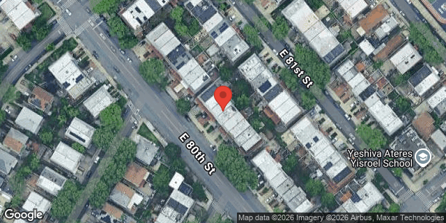 Aerial map of 1039 EAST 80 STREET, Brooklyn