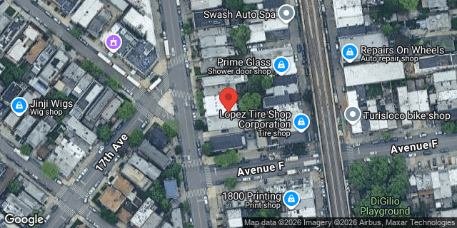 Aerial map of 587 DAHILL ROAD, Brooklyn