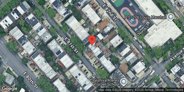Aerial map of 1043 EAST 81 STREET, Brooklyn