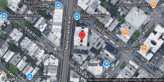 Aerial map of 5215 NEW UTRECHT AVENUE, Brooklyn