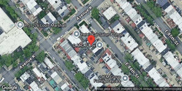 Aerial map of 1114 EAST 84 STREET, Brooklyn